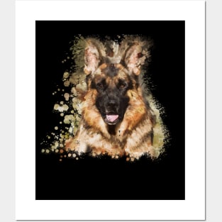 german shepherd dog Posters and Art